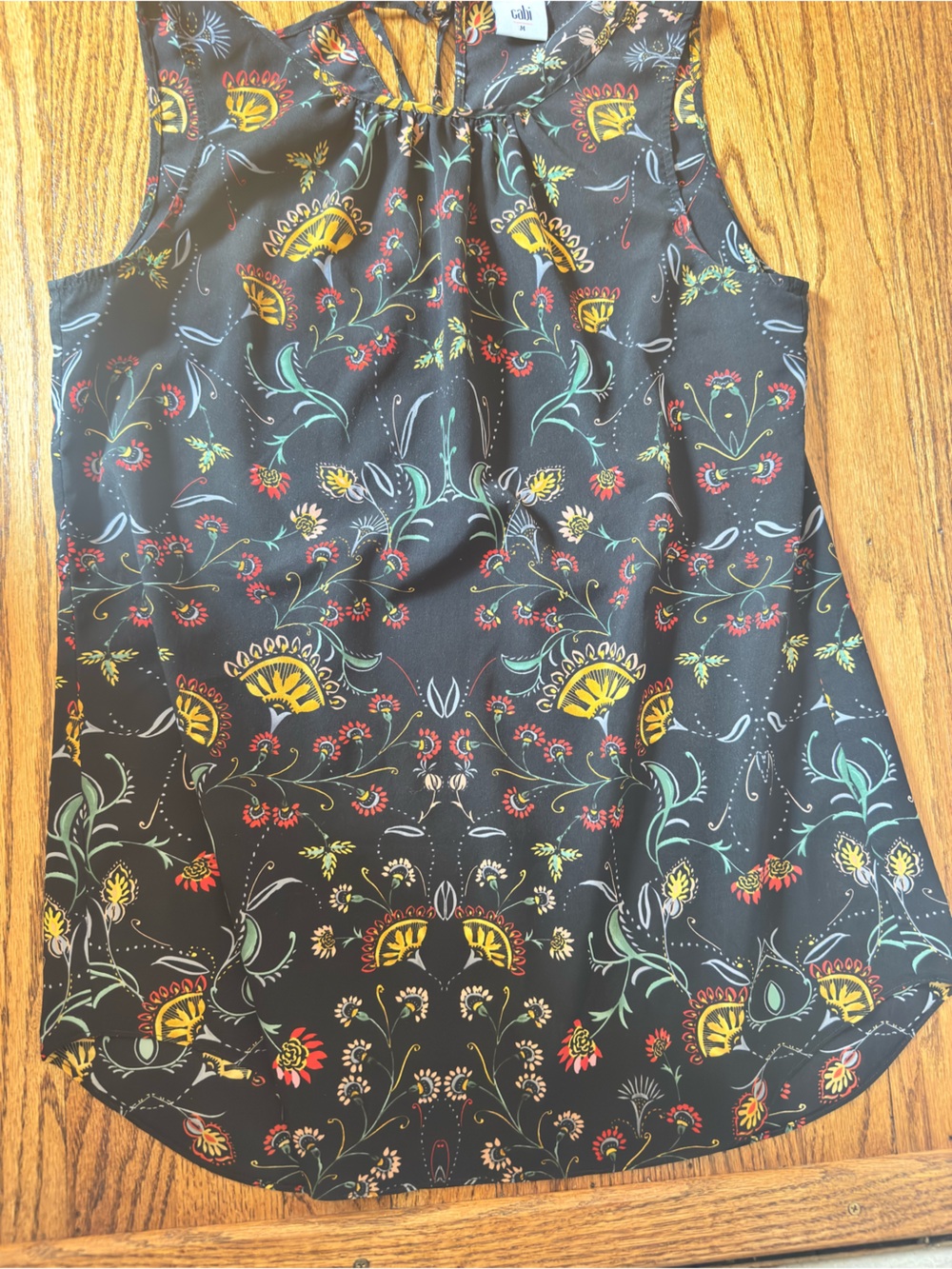 Cabi Floral Sleeveless Blouse